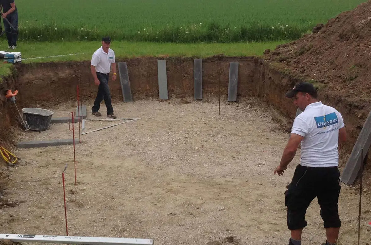 Vorbereitungen Poolbau Osnabrück